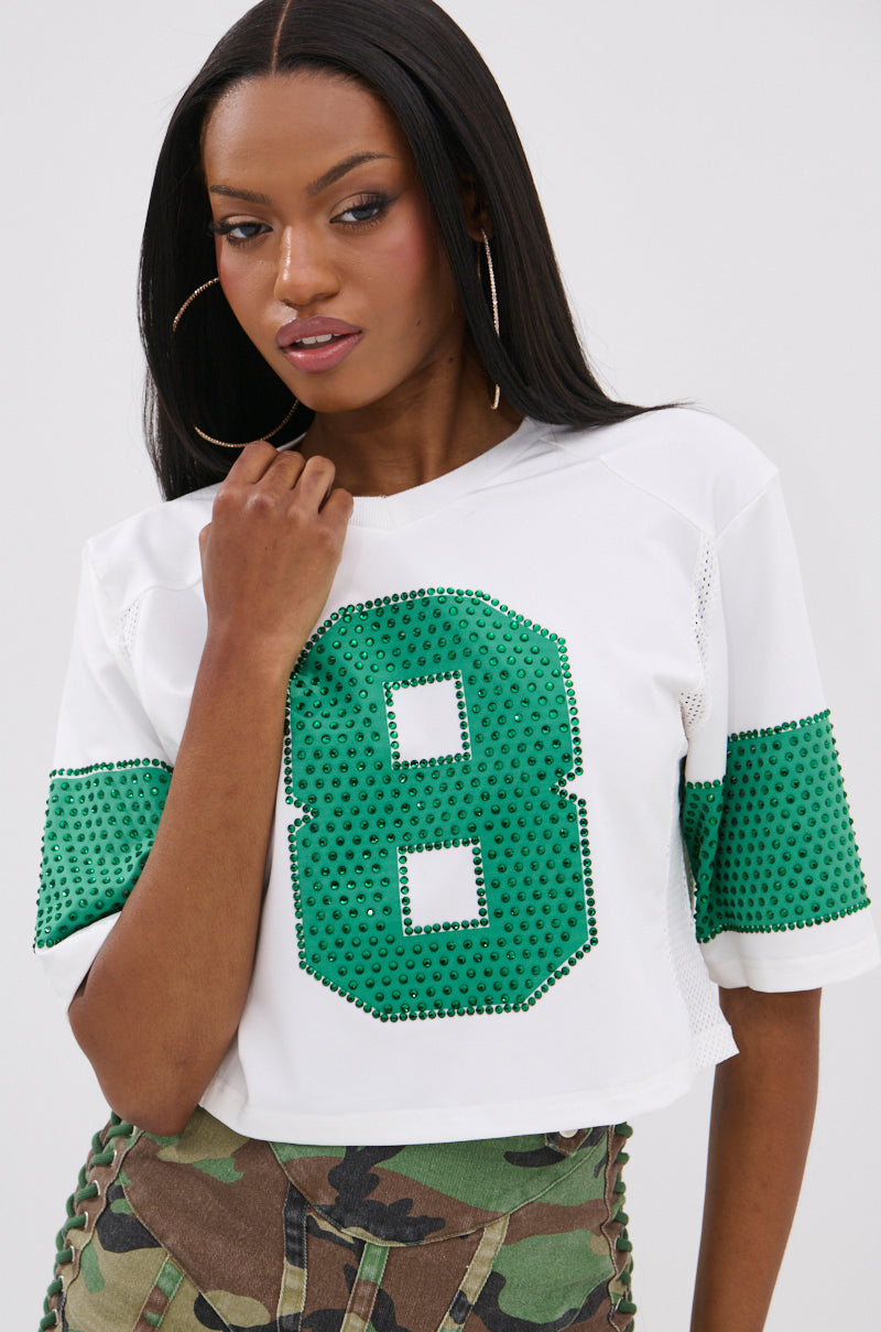 WINNERS ONLY RHINESTONE SHORT SLEEVE TEE