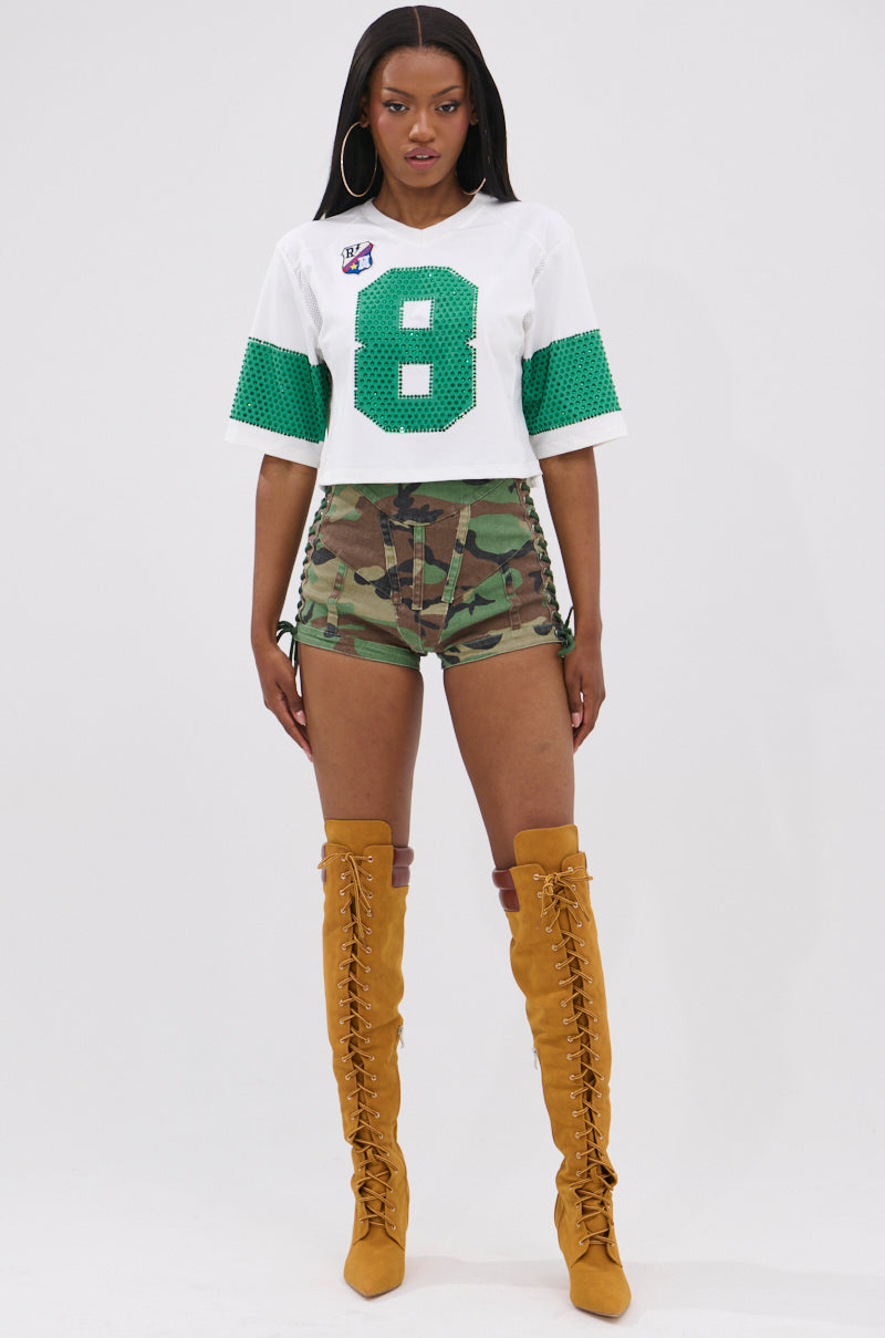 WINNERS ONLY RHINESTONE SHORT SLEEVE TEE