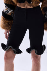 DAINTY DETAILS RUFFLE HEM TAILORED SHORT