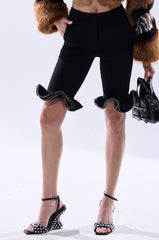 DAINTY DETAILS RUFFLE HEM TAILORED SHORT