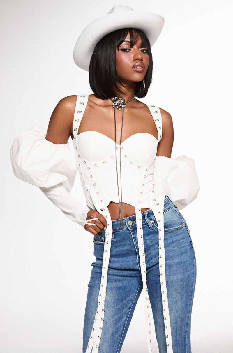 DONT THINK ABOUT IT LACE CORSET