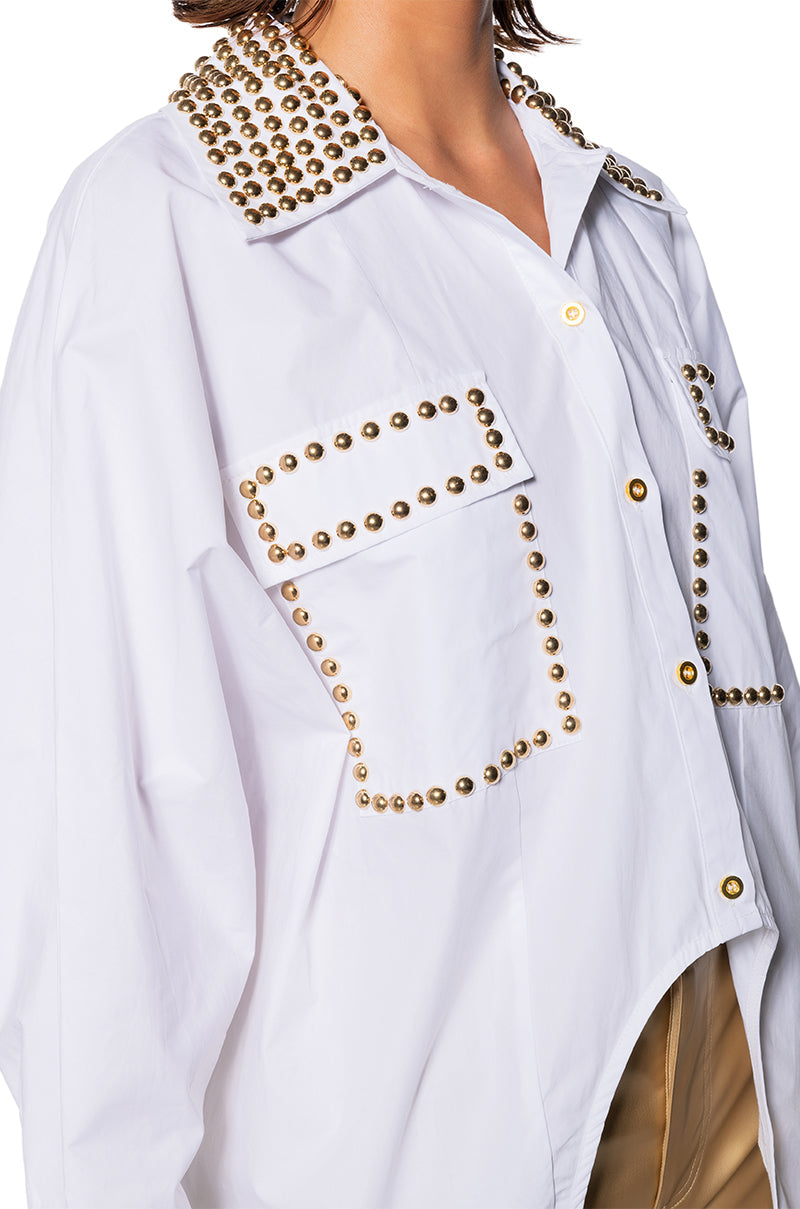 24 CARAT BUTTON DOWN POPLIN SHIRT