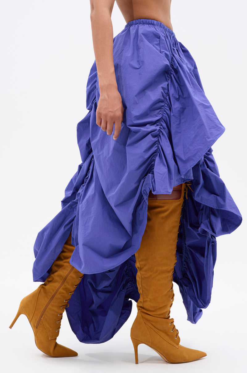 NOT ABOUT IT RUCHED MIDI SKIRT