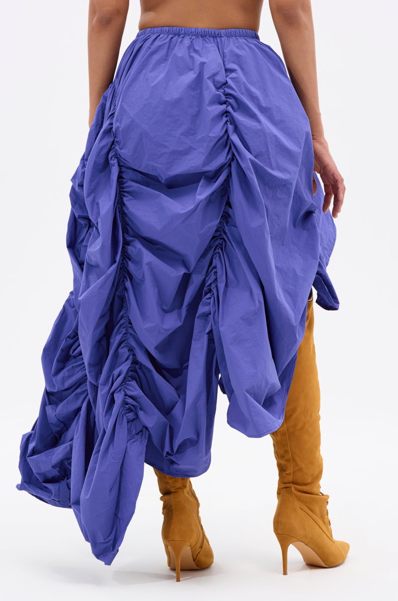 NOT ABOUT IT RUCHED MIDI SKIRT