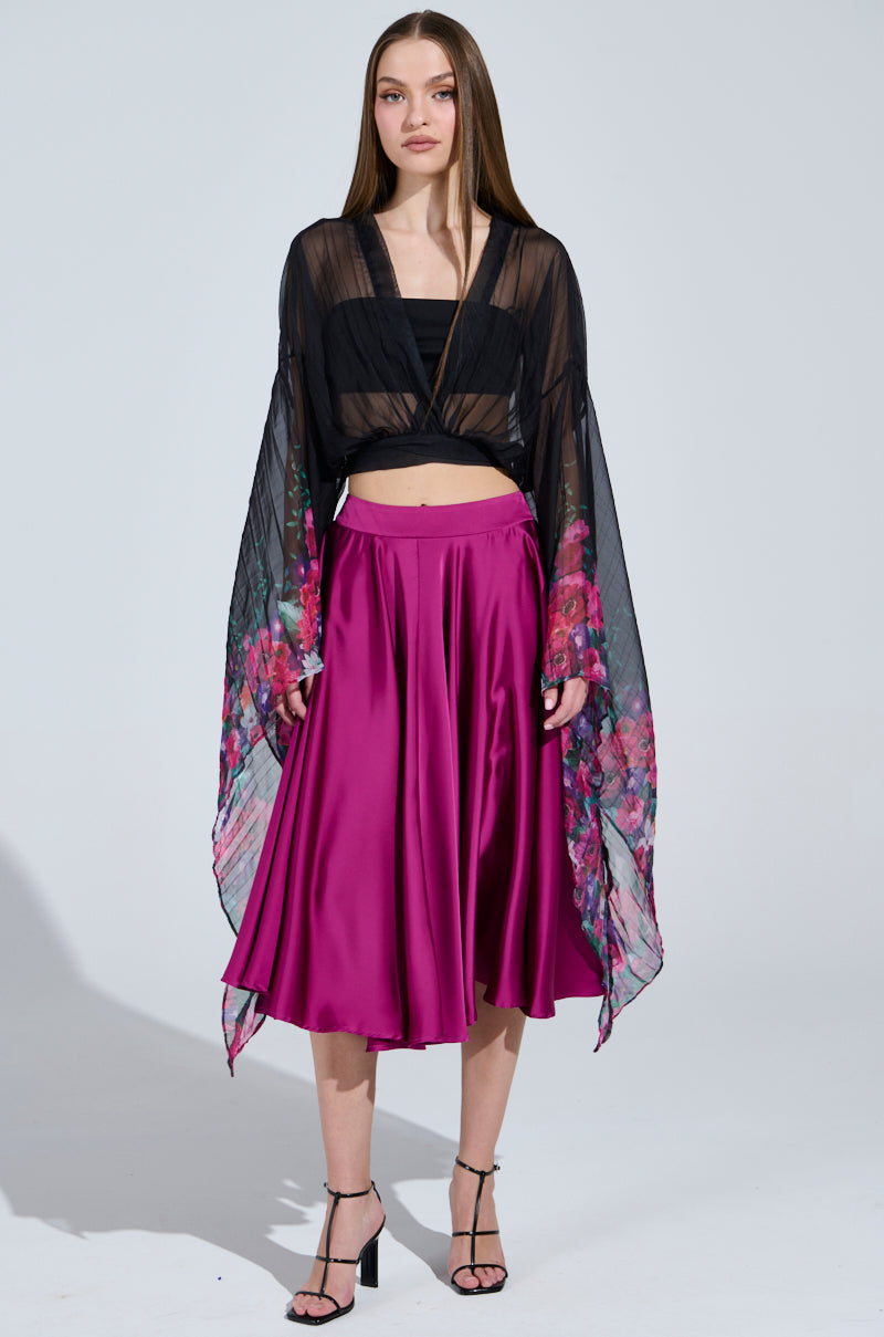 SPIN ME AROUND MIDI SKIRT