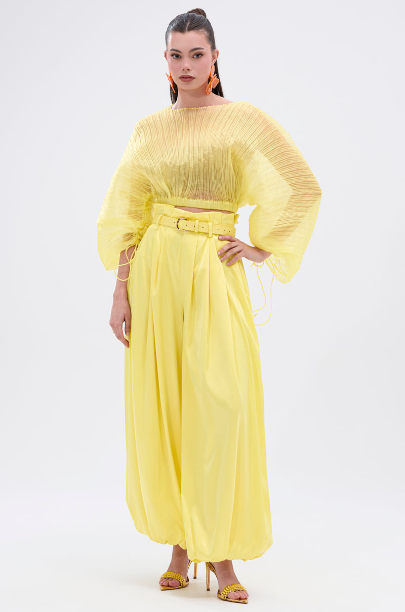 FEELING WILD SATIN CROP TOP