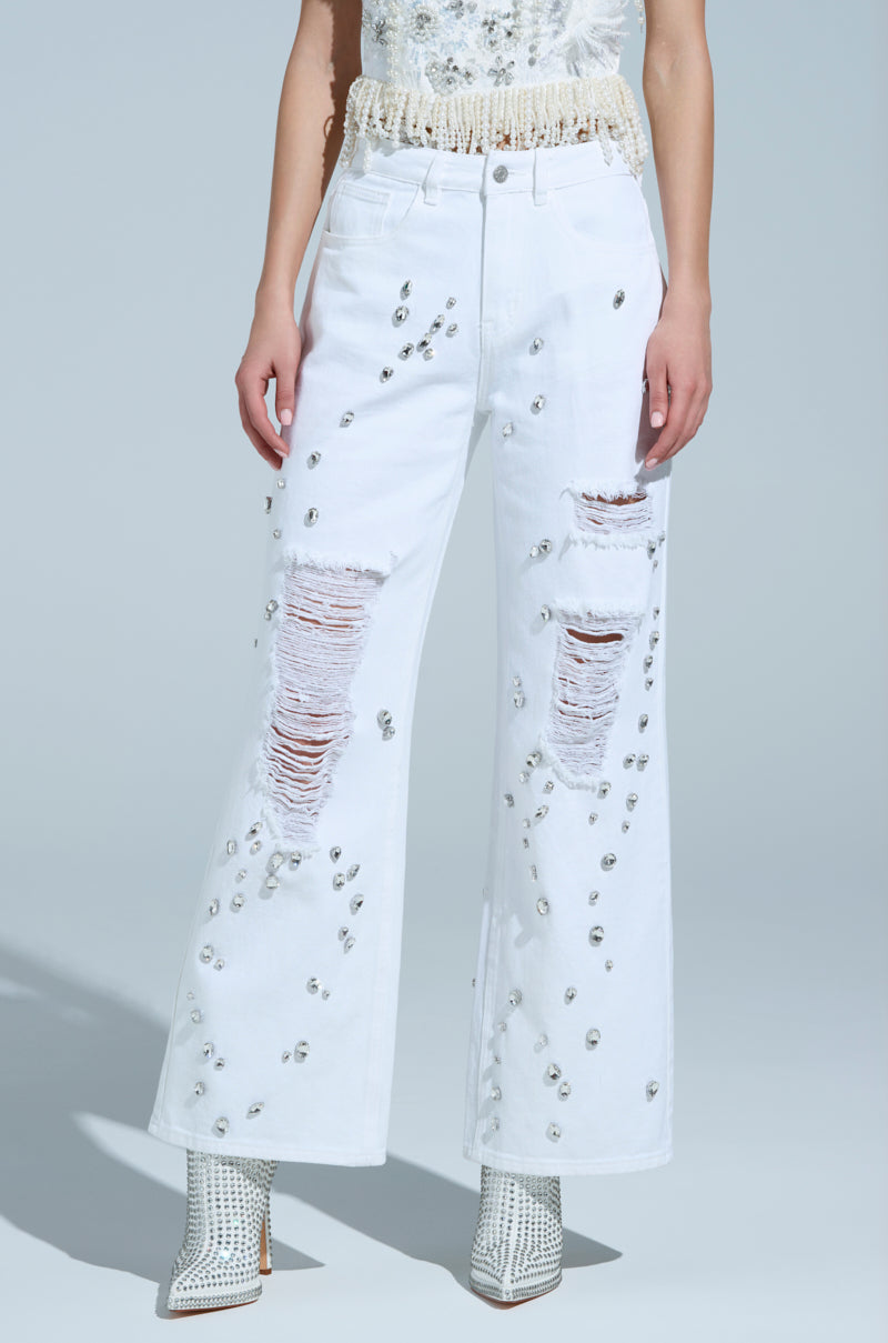 VANJA RELAXED DENIM WITH RHINESTONE