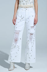 VANJA RELAXED DENIM WITH RHINESTONE