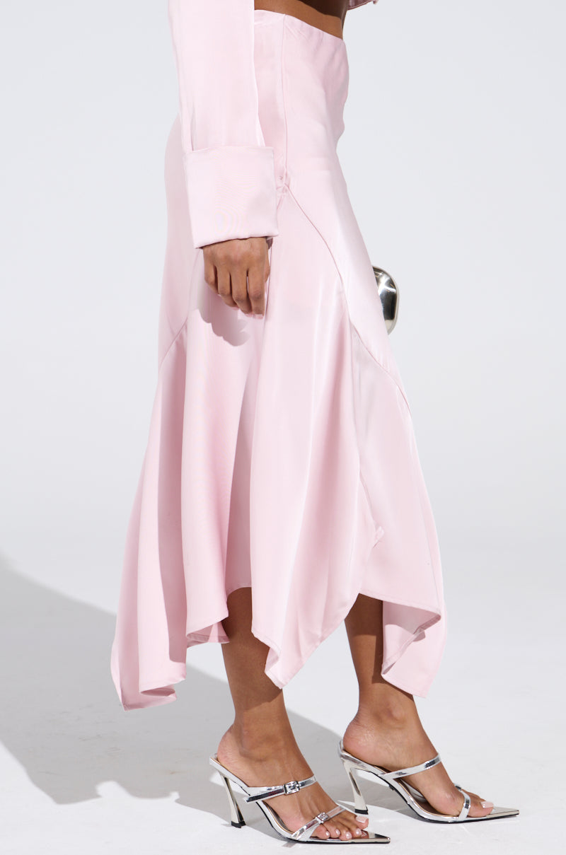 SOFIA SATIN MIDI SKIRT