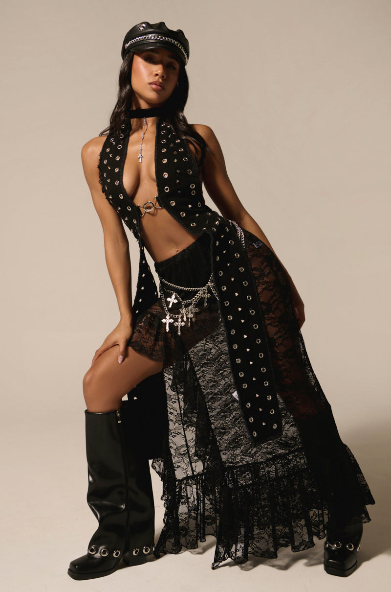 DANCE THE NIGHT AWAY LACE MAXI SKIRT