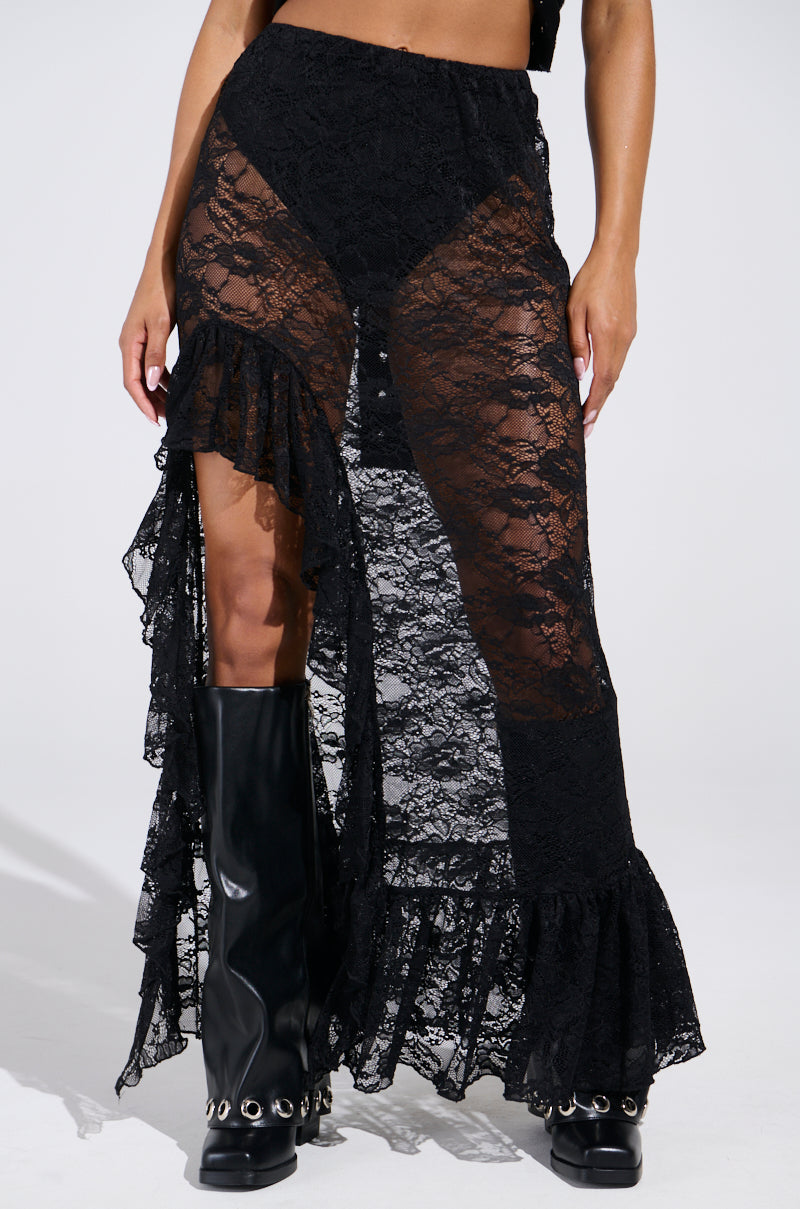 DANCE THE NIGHT AWAY LACE MAXI SKIRT