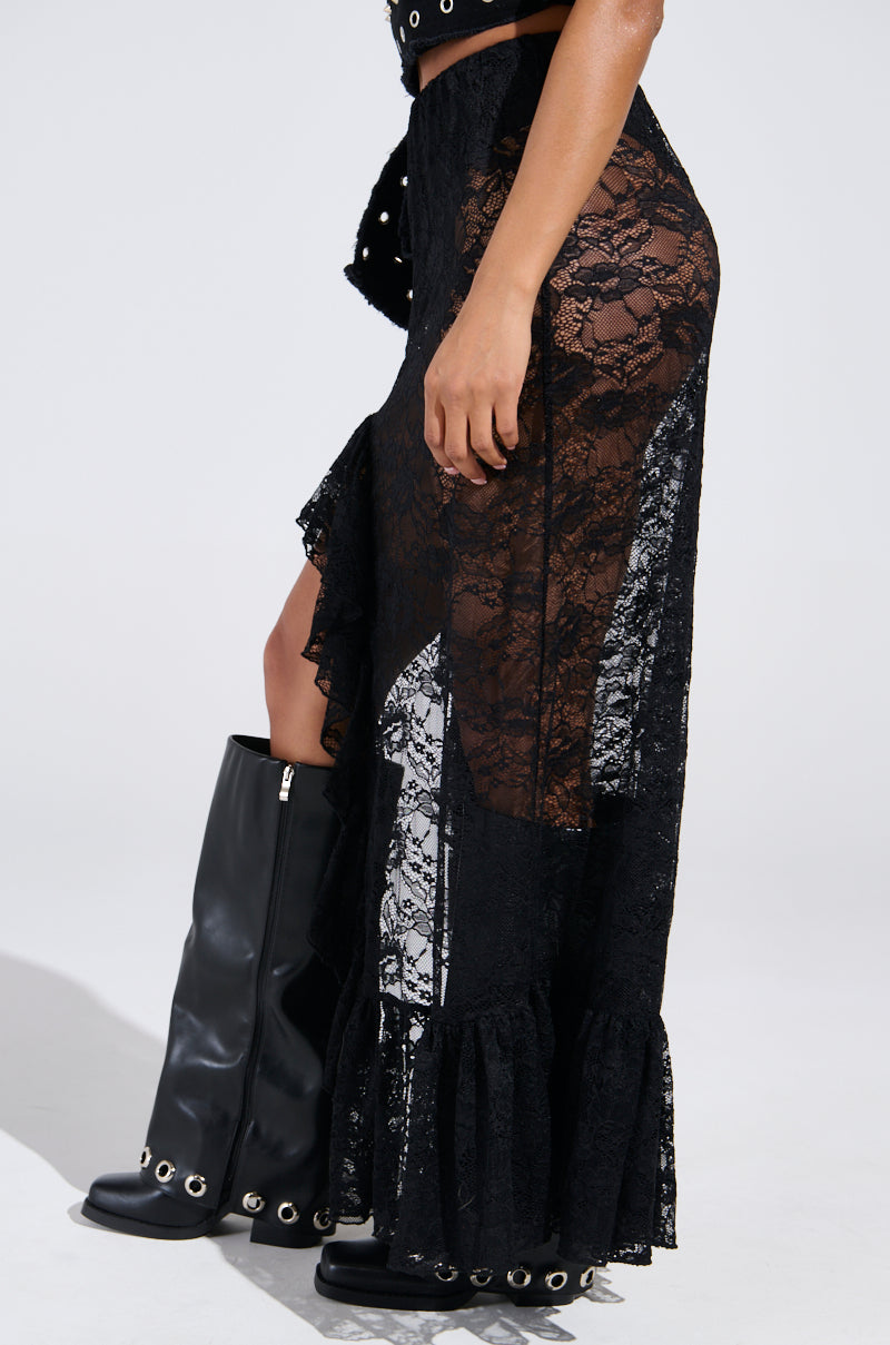 DANCE THE NIGHT AWAY LACE MAXI SKIRT