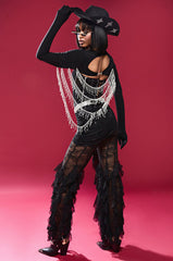 RUFFLE QUEEN LACE SKIRTED LEGGING