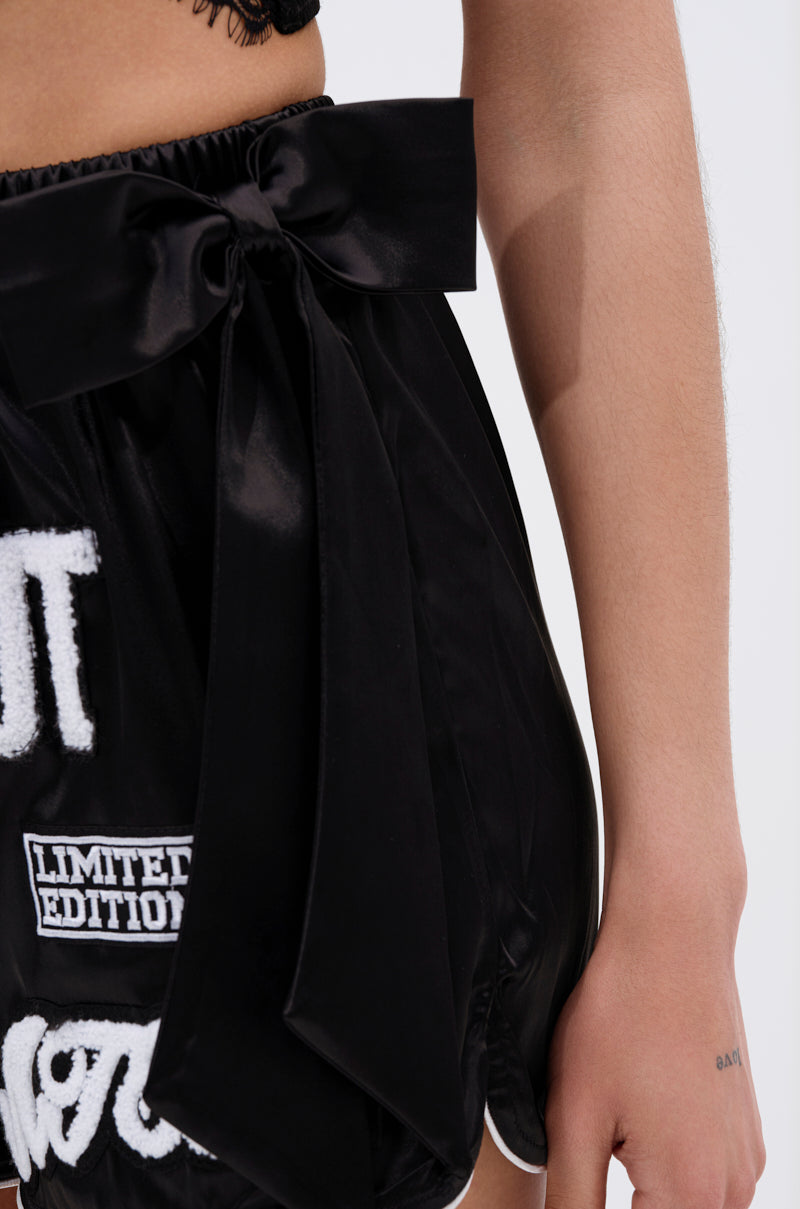 LETS FIGHT SATIN SHORT