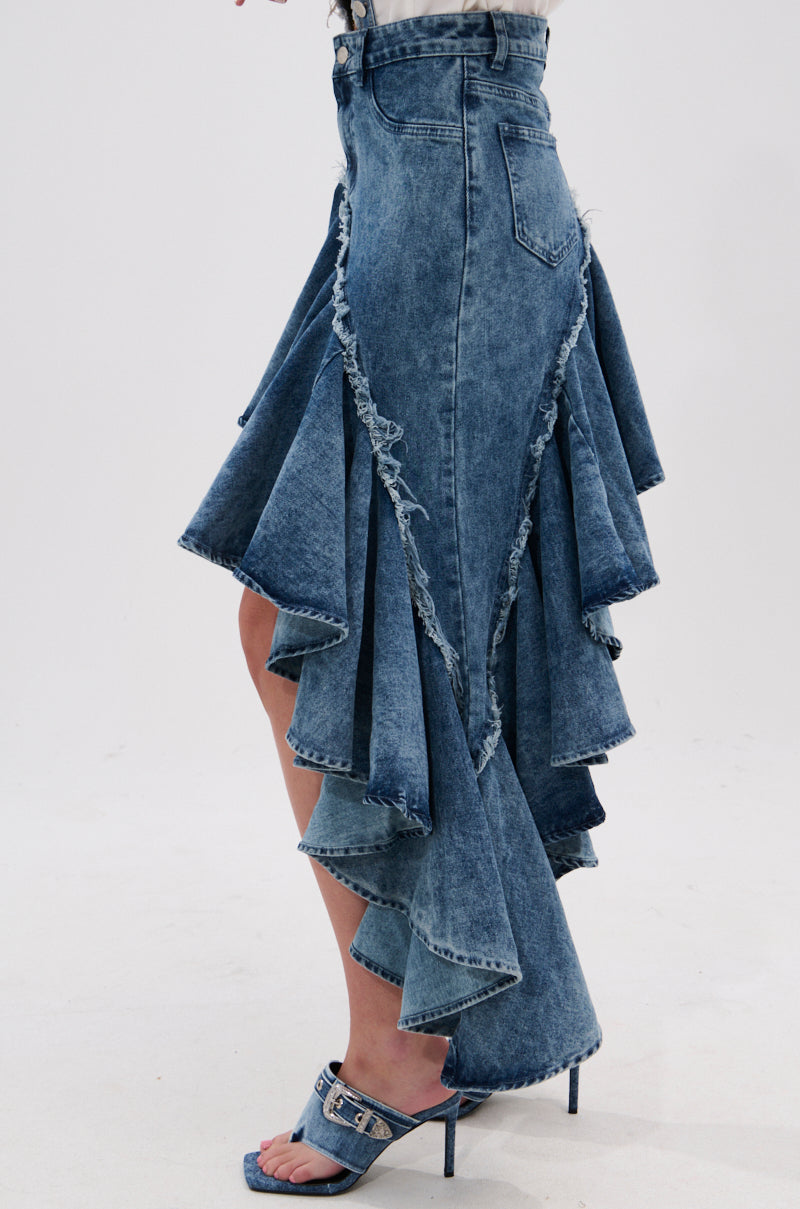CRAZY FOR YOU DENIM SKIRT