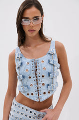 POWER SQUAD DENIM CORSET