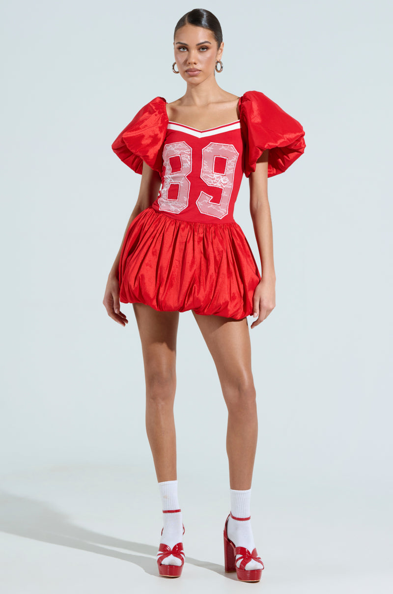 SORRY I'M LATE JERSEY MINI DRESS