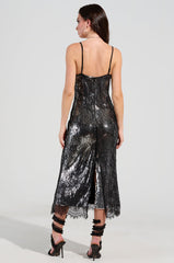 TWO IS BETTER THAN ONE LACE LAYERED MIDI DRESS