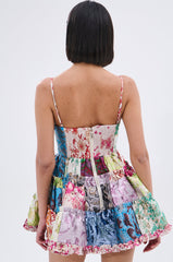 STAND OUT BROCADE MINI DRESS