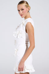 PUT A BOW ON IT LINEN MINI DRESS