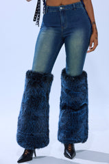 ALL A DREAM DENIM PANT WITH FUR CUFFS