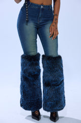 ALL A DREAM DENIM PANT WITH FUR CUFFS