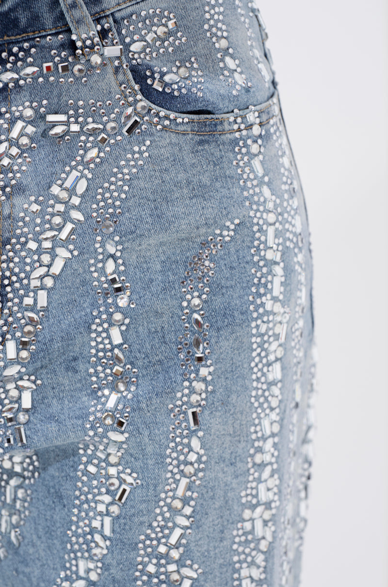 DIAMONDS DANCING DENIM FLARE PANT
