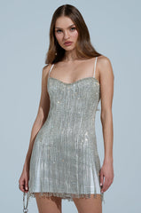 DAYDREAMER RHINESTONE MINI DRESS