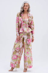 LOVELY FLORAL BROCADE TROUSER