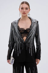 MILA EMBELLISHED BLAZER IN BLACK