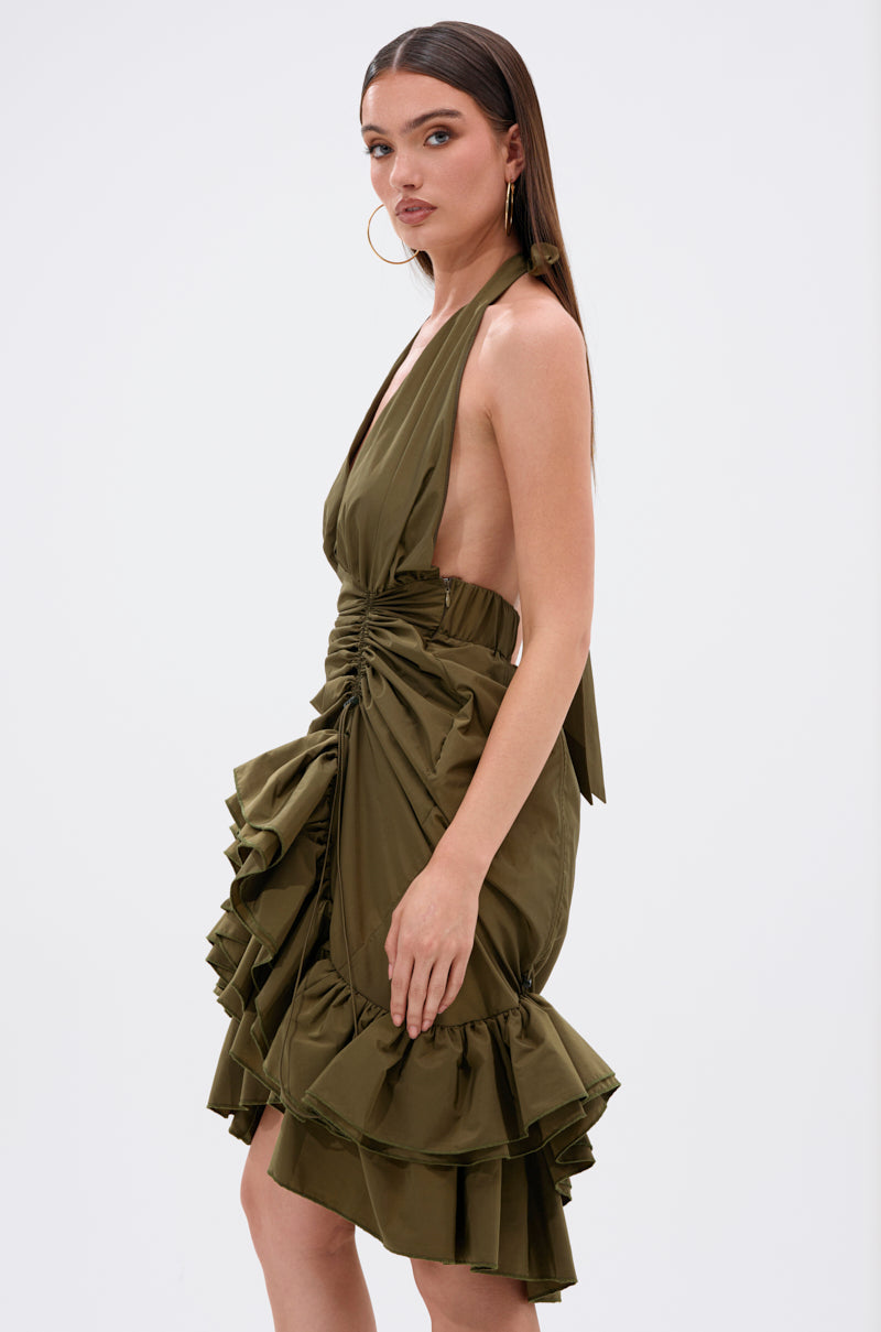 COOL GIRLS CLUB RUCHED MINI DRESS