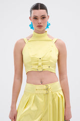 ELECTRIC SATIN BLOUSE