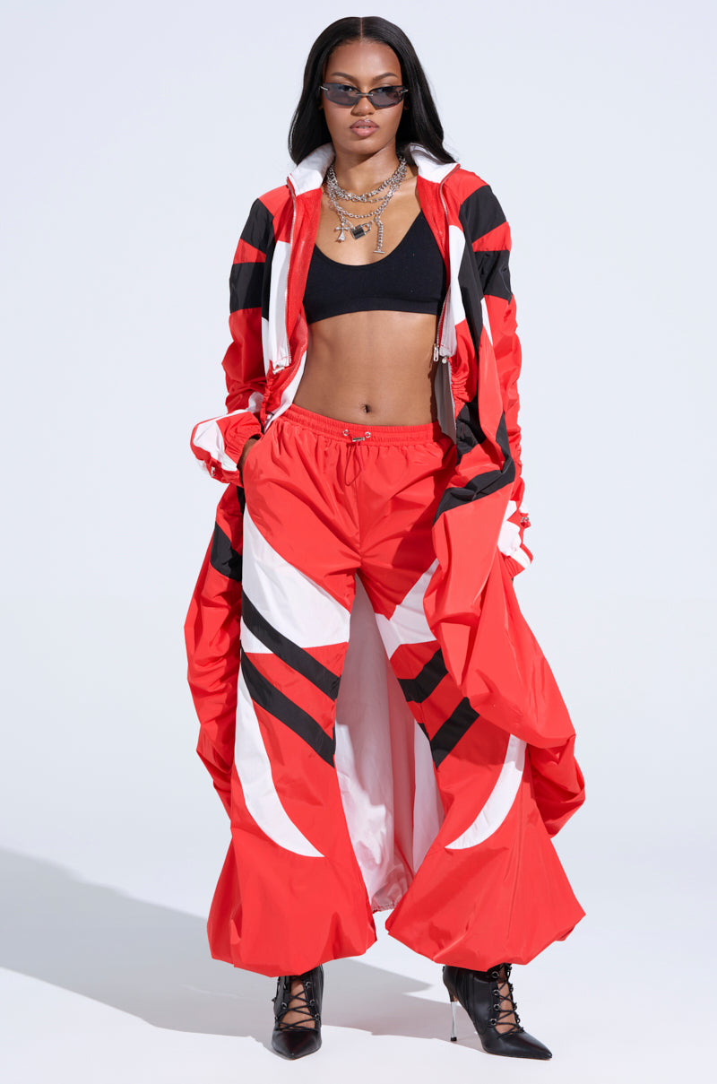 RED ALERT WINDBREAKER TRENCH