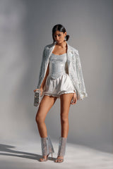 WHITE HOT EMBELLISHED CORSET