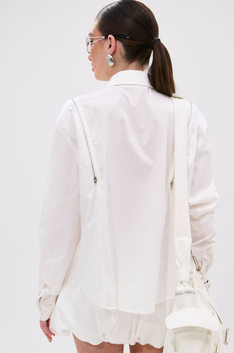 UNZIP ME BLOUSE IN WHITE