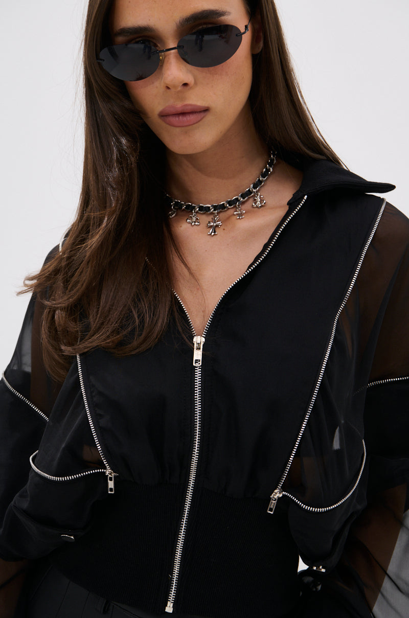 CHOOSE YOUR FIGHTER MESH INSERT BOMBER