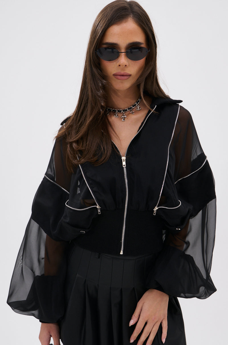 CHOOSE YOUR FIGHTER MESH INSERT BOMBER