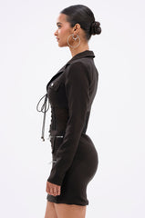 A LITTLE BIT OF BUSINESS BLAZER DRESS