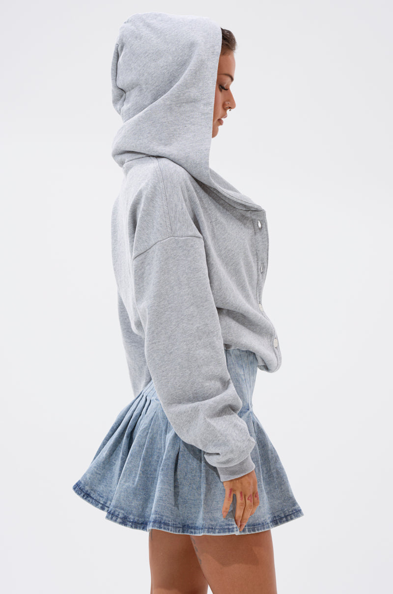 FELT CUTE SWEATSHIRT DENIM MINI DRESS