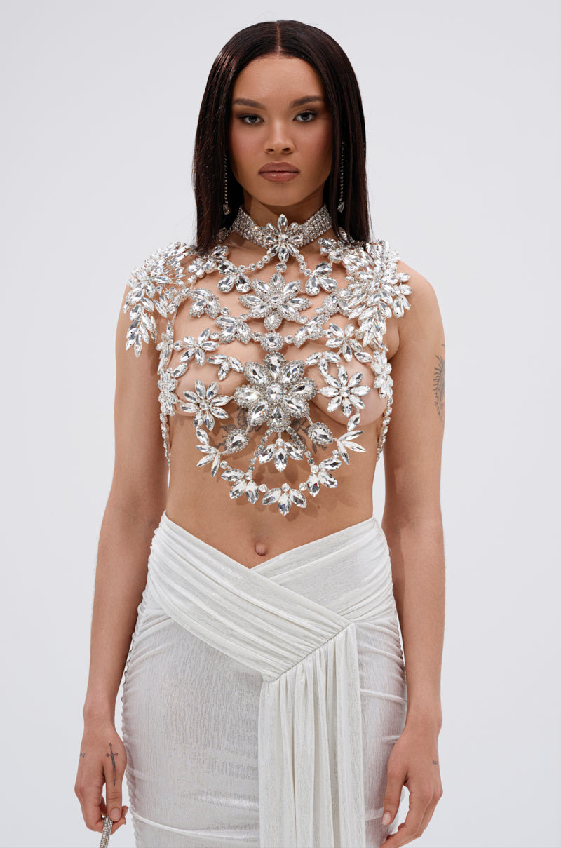ICE QUEEN RHINESTONE TOP