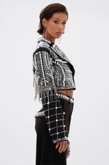 DIRTY MARTINI EMBELLISHED BLAZER