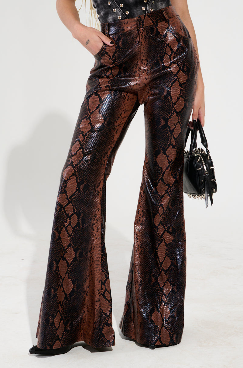 SNAKESKIN PRINCESS PU TROUSER