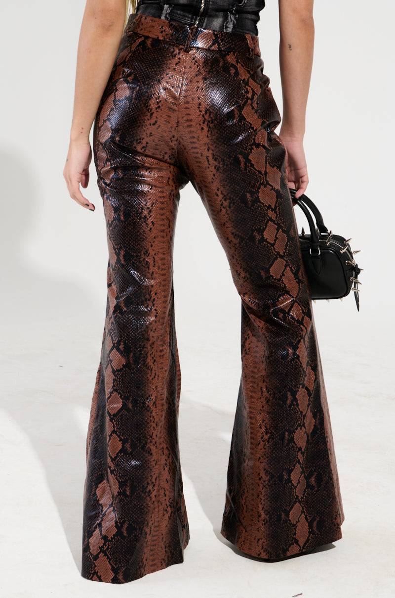 SNAKESKIN PRINCESS PU TROUSER