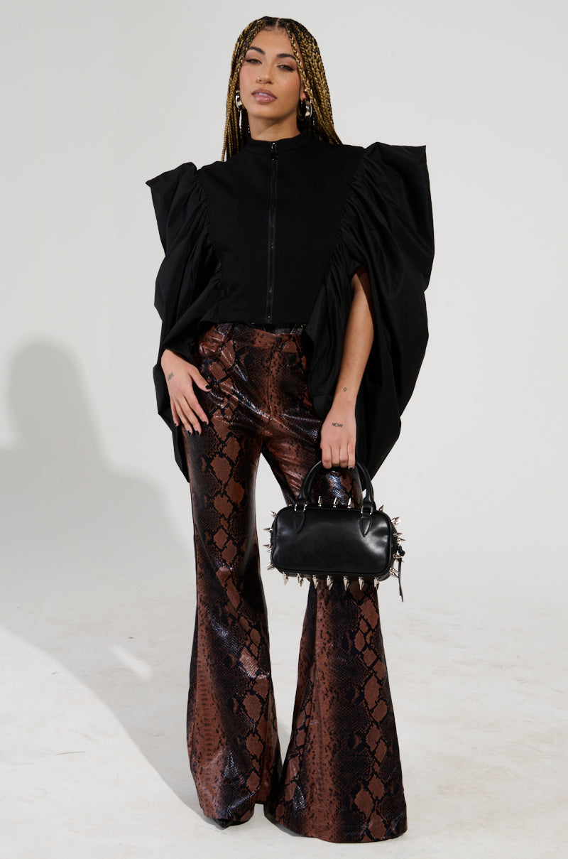 SNAKESKIN PRINCESS PU TROUSER