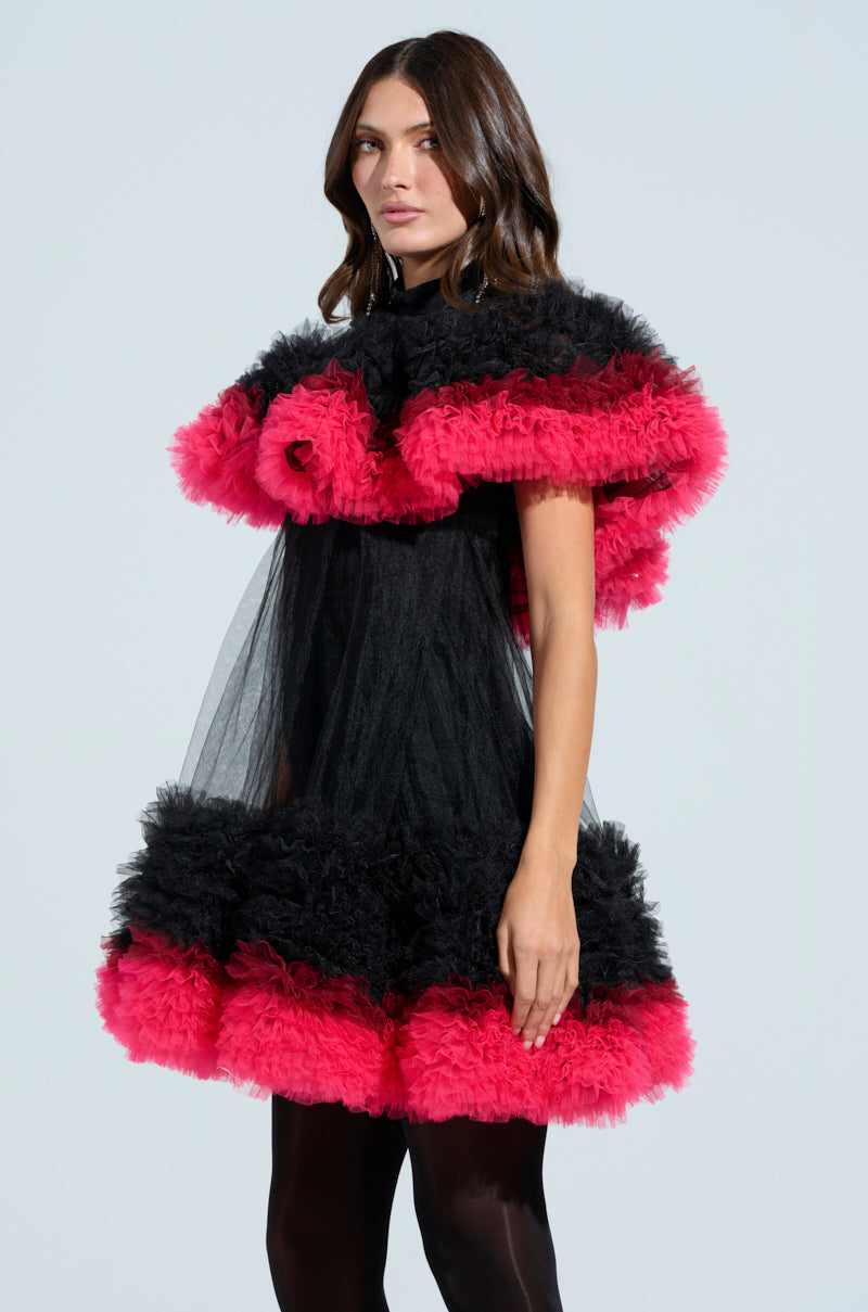 ONLY ME OMBRE TULLE MINI DRESS