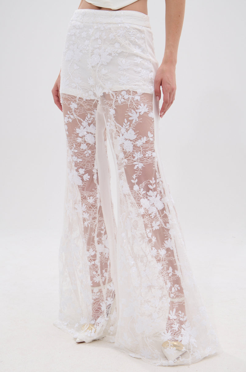 UP NEXT LACE PANT IN WHITE