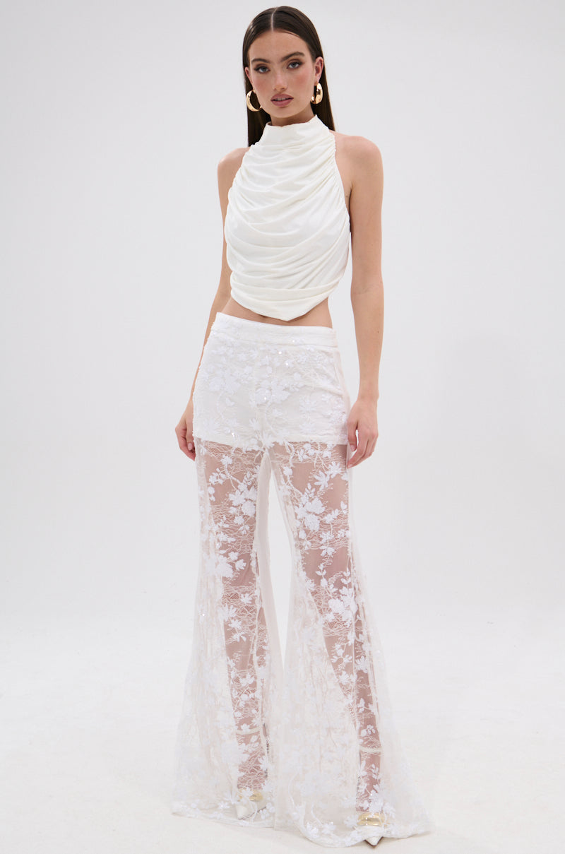 UP NEXT LACE PANT IN WHITE