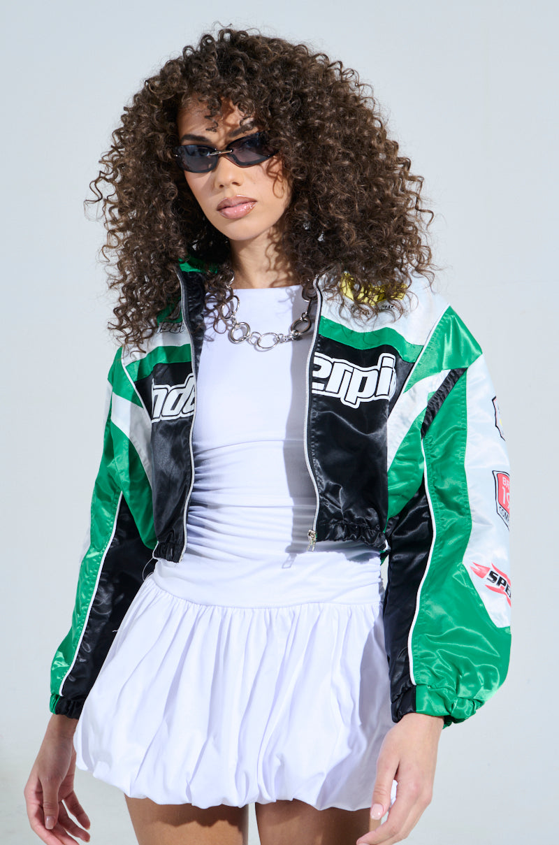 GO TIME EMBROIDERED BOMBER