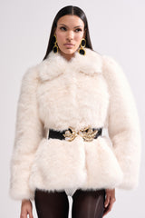 KENNY PEPLUM FAUX FUR