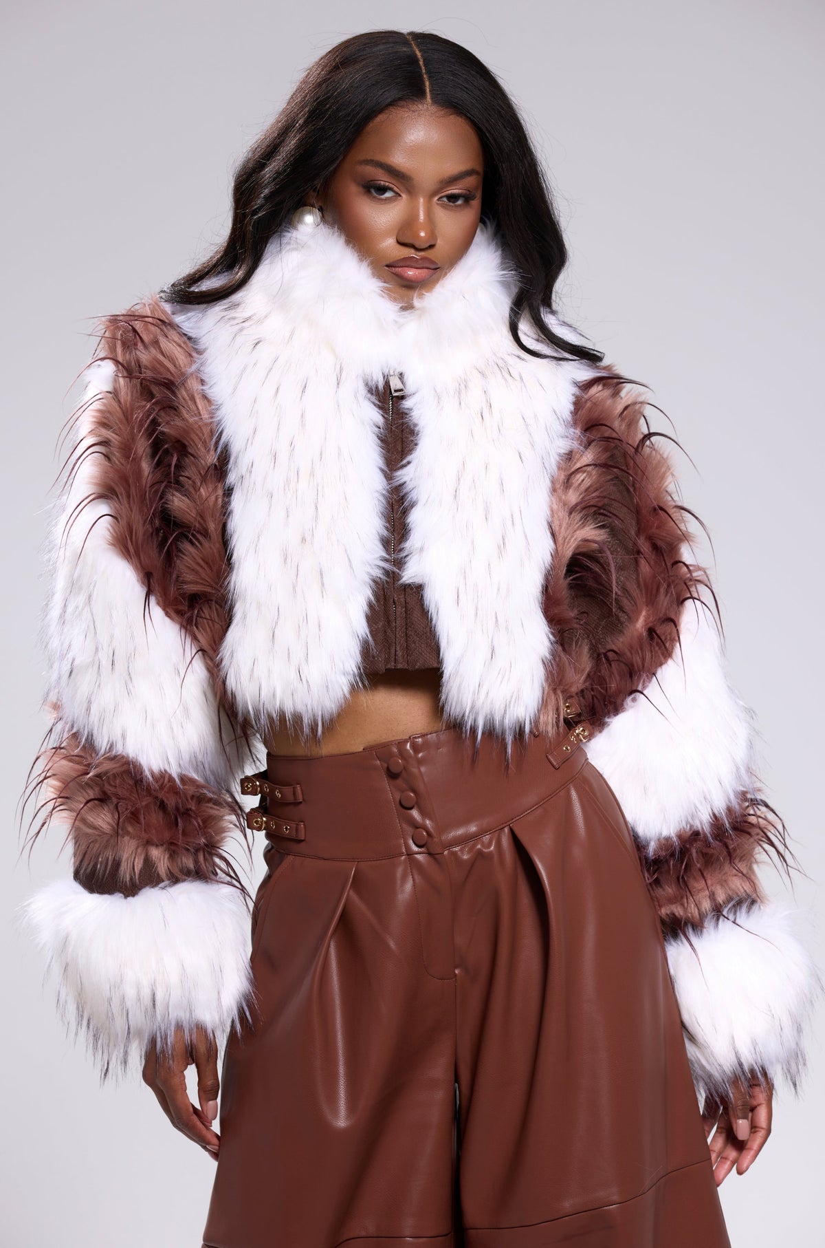 FRANKIE PATCHWORK FAUX FUR